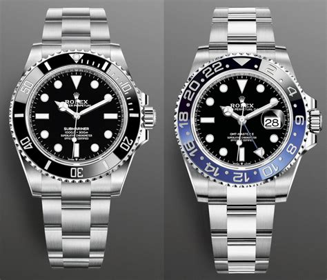 rolex submariner vs gmt thickness|submariner batman.